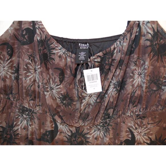 Hot Topic Dress 4X 26 Black‎ Cosmic Aura Celestial Sun Mesh Cami Dress Maxi NWT - Picture 7 of 10